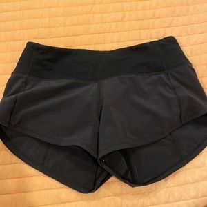 Black lululemon speed up shorts